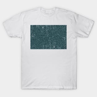 Blue Pattern Wood T-Shirt